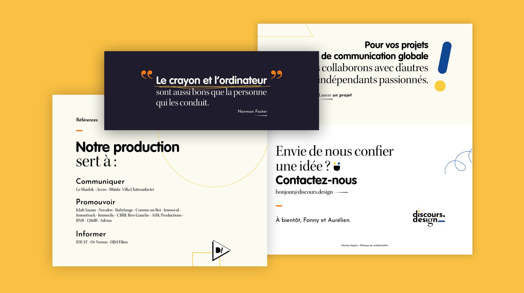 Extrait de Design du site Discours.design